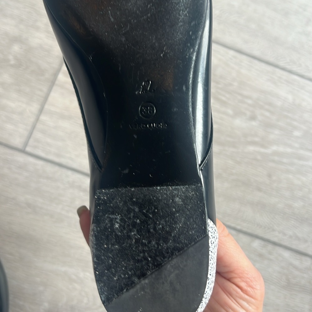 3.1 Phillip Lim black patent leather pointy toe slip on Italian Oxford shoe 8 - Picture 9 of 12